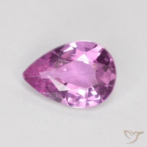 0.62ct Naturel Pourpre rosâtre profond Saphir, En forme de poire, VS