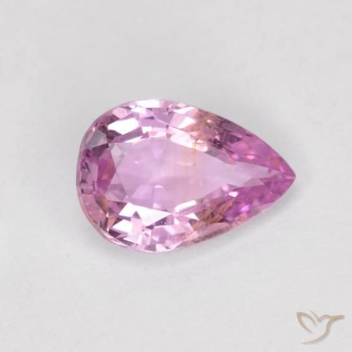 Saphir Rose clair naturelle En forme de poire, 0.59 ct, VS