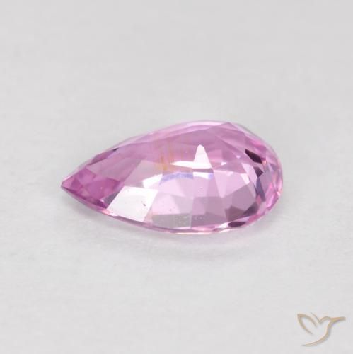 Saphir Rose clair naturelle En forme de poire, 0.59 ct, VS