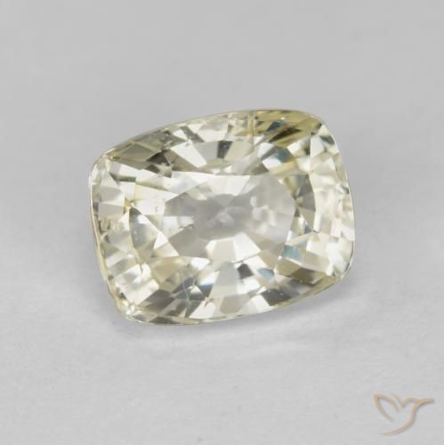 Saphir Jaune pâle naturelle Coussin, 1.43 ct, VS