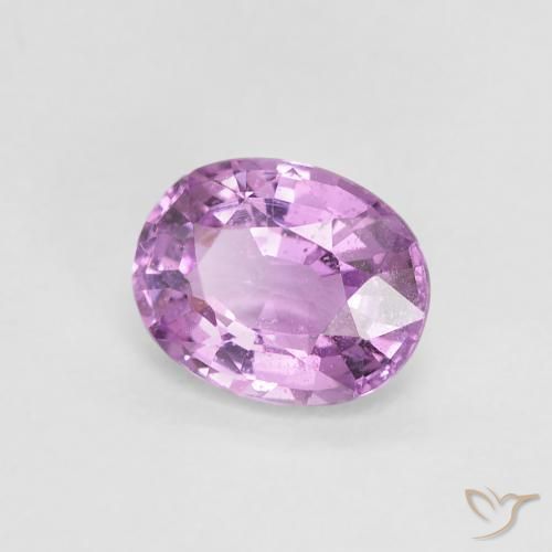 Saphir Pourpre violet rosâtre naturelle ovale, 0.84 ct, VS-SI
