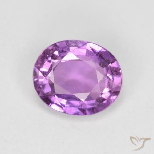 Saphir Pourpre électrique naturelle ovale, 0.72 ct, VS-SI