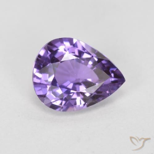 0.66ct Naturel Violet intense Saphir, En forme de poire, VS-SI
