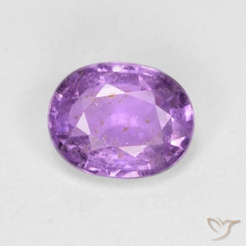 0.77ct Naturel Violet violacé Saphir, ovale, VS-SI, Photo A
