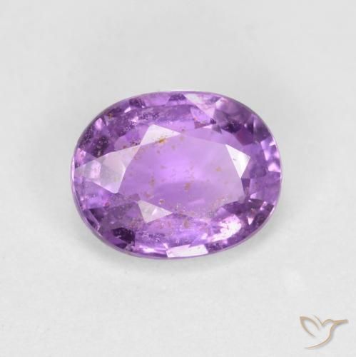 Saphir Violet violacé naturelle ovale, 0.77 ct, VS-SI