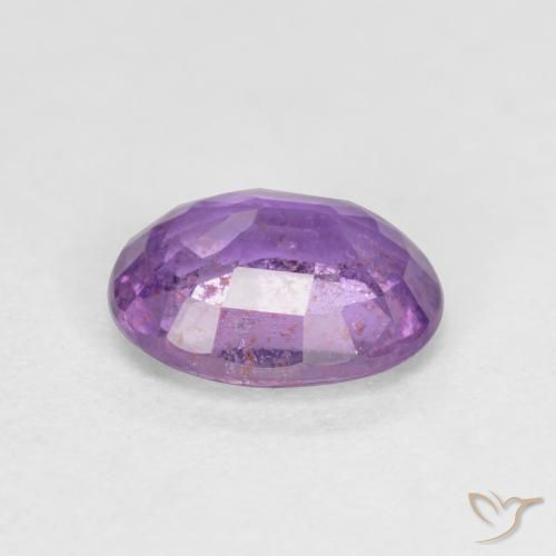 Saphir Violet violacé naturelle ovale, 0.77 ct, VS-SI