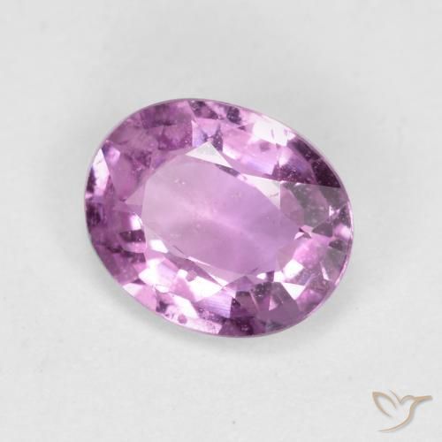 Saphir Pourpre violet rosâtre naturelle ovale, 0.71 ct, VS-SI
