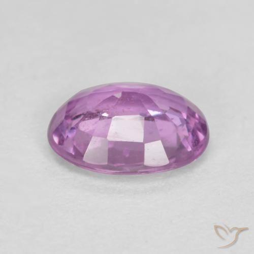 Saphir Pourpre violet rosâtre naturelle ovale, 0.71 ct, VS-SI