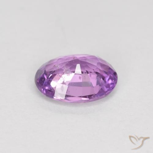 Saphir Pourpre moyen-foncé naturelle ovale, 0.51 ct, VS-SI