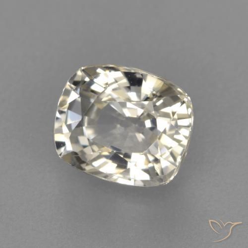 Saphir Jaune pâle naturelle Coussin, 1.18 ct, VVS-VS