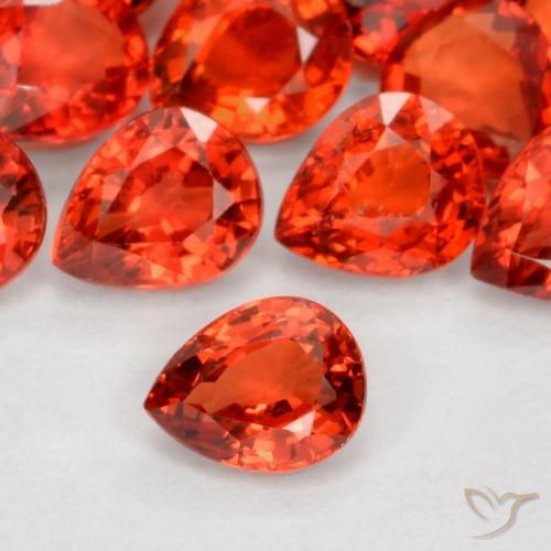 0.42ct Naturel Rouge moyen Saphir, En forme de poire, VVS-VS