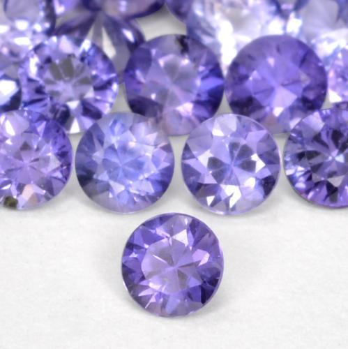 Saphir Violet foncé naturelle Tour, 0.11 ct, VS