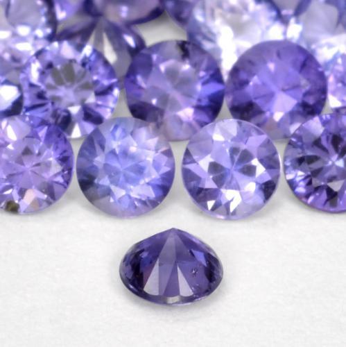 Saphir Violet foncé naturelle Tour, 0.11 ct, VS