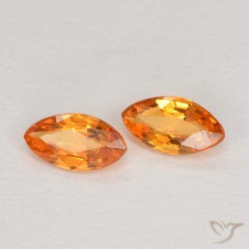 Shop natural 0.37ct Orange vif Saphir gems, Marquise, from Tanzanie at GemSelect. In stock, global shipping!