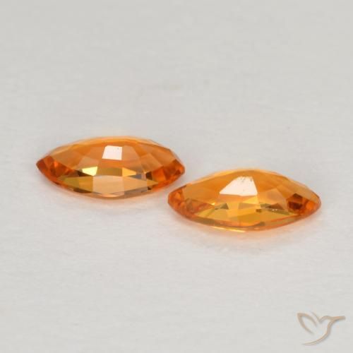 Shop natural 0.37ct Orange vif Saphir gems, Marquise, from Tanzanie at GemSelect. In stock, global shipping!