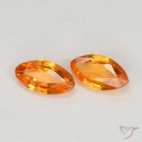 Shop natural 0.39ct Orange vif Saphir gems, Marquise, from Tanzanie at GemSelect. In stock, global shipping!