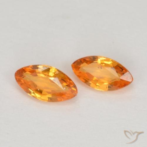 Shop natural 0.39ct Orange vif Saphir gems, Marquise, from Tanzanie at GemSelect. In stock, global shipping!