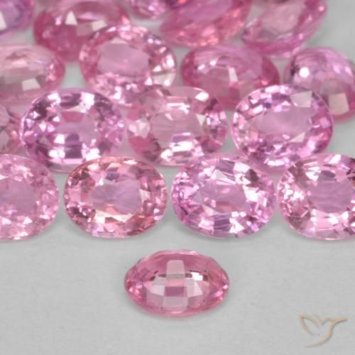 Saphir Rose bubblegum naturelle ovale, 0.45 ct, VS-SI