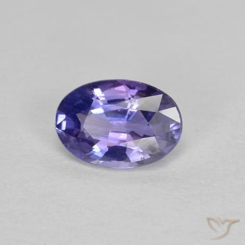 Saphir Violet foncé naturelle ovale, 0.49 ct, VS