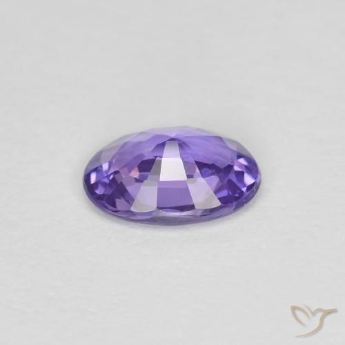 Saphir Violet foncé naturelle ovale, 0.42 ct, VVS-VS