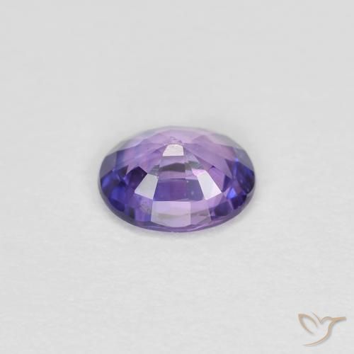 Saphir Violet foncé naturelle ovale, 0.38 ct, VS