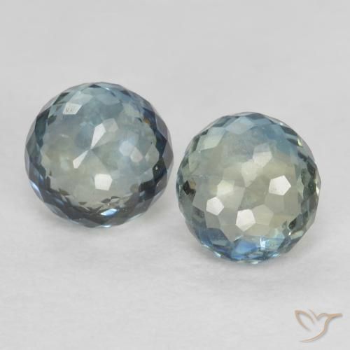 0.74ctw Naturel Bleu verdâtre Saphir, Tour, VS