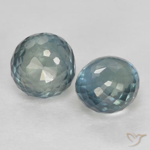 0.94ctw Naturel Bleu verdâtre Saphir, Tour, VS