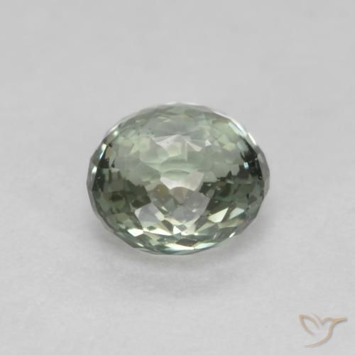 Saphir Vert mousseux naturelle Tour, 0.55 ct, VS