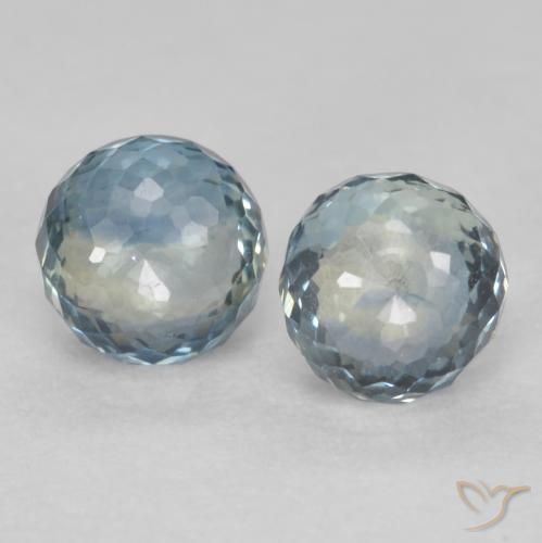 0.86ctw Naturel Vert bleu Saphir, Tour, VS