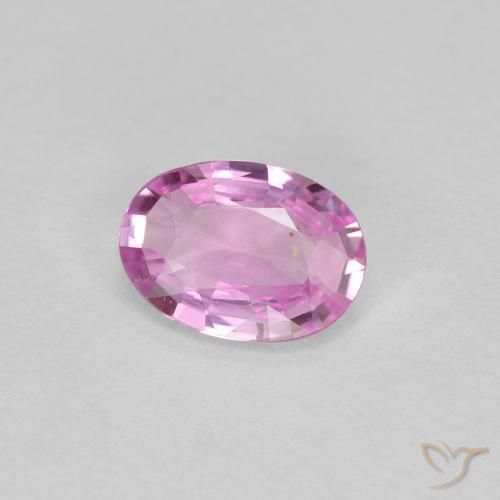Saphir Rose pourpre royal léger naturelle ovale, 0.54 ct, VVS