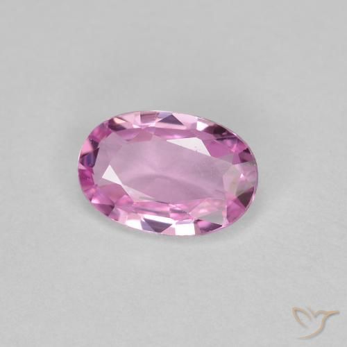 Saphir Rose pourpre royal naturelle ovale, 0.58 ct, VVS
