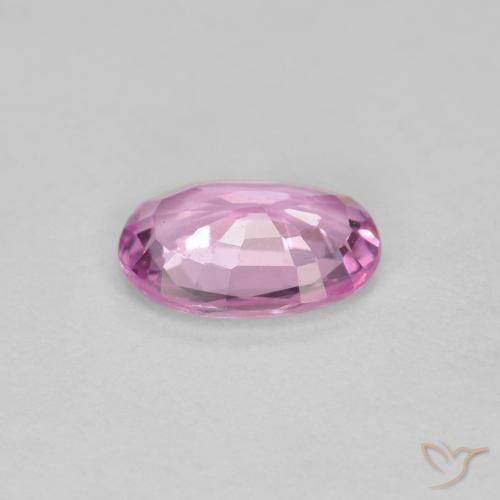 Saphir Rose pourpre royal naturelle ovale, 0.58 ct, VVS