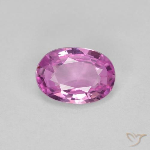 0.73ct Naturel Violet Rosâtre Saphir, ovale, VVS