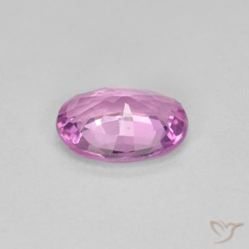Saphir Violet Rosâtre naturelle ovale, 0.73 ct, VVS