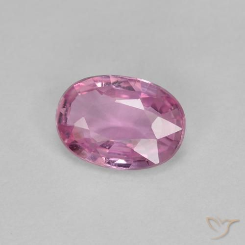 Saphir Violet clair naturelle ovale, 0.73 ct, VVS