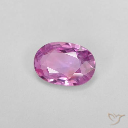 Saphir Violet Rosâtre naturelle ovale, 0.55 ct, VVS