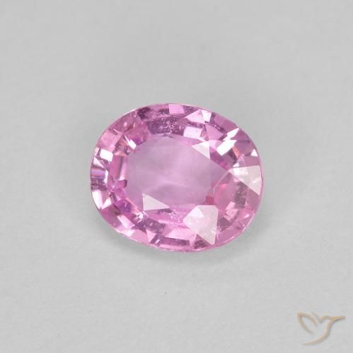 Saphir Rose clair naturelle ovale, 0.44 ct, VS