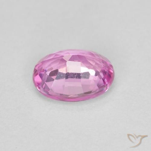 Saphir Rose pourpre royal léger naturelle ovale, 0.43 ct, VVS-VS