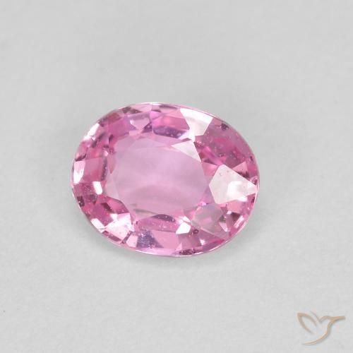 Saphir Rose pourpre royal très clair naturelle ovale, 0.41 ct, VVS-VS
