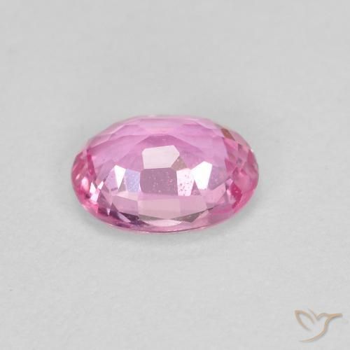 Saphir Rose pourpre royal très clair naturelle ovale, 0.41 ct, VVS-VS