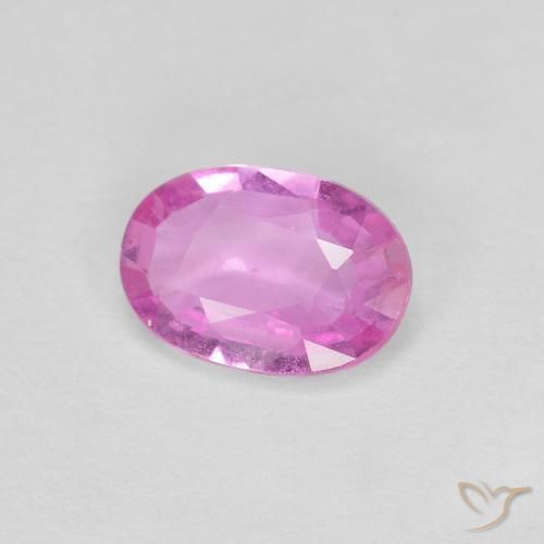 Saphir Rose clair naturelle ovale, 0.60 ct, VVS-VS