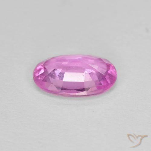 Saphir Rose clair naturelle ovale, 0.60 ct, VVS-VS