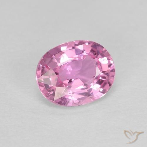 Saphir Rose pourpre royal naturelle ovale, 0.44 ct, VVS-VS