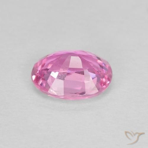 Saphir Rose pourpre royal naturelle ovale, 0.44 ct, VVS-VS
