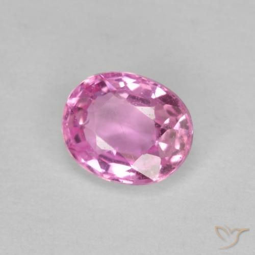 Saphir Rose moyen naturelle ovale, 0.47 ct, VS
