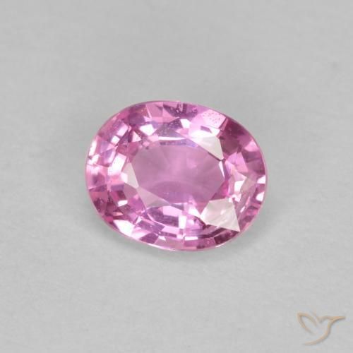 Saphir Rose pourpre royal naturelle ovale, 0.43 ct, VS