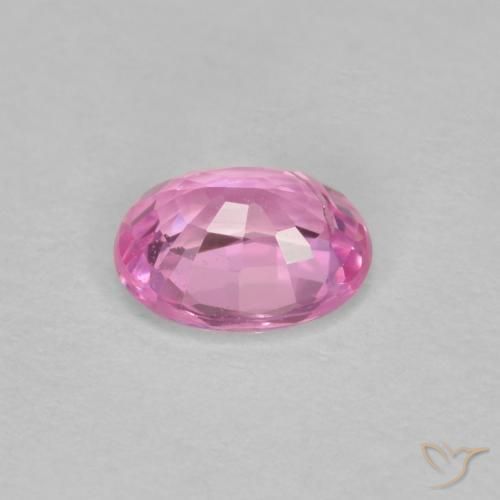 Saphir Rose pourpre royal naturelle ovale, 0.43 ct, VS