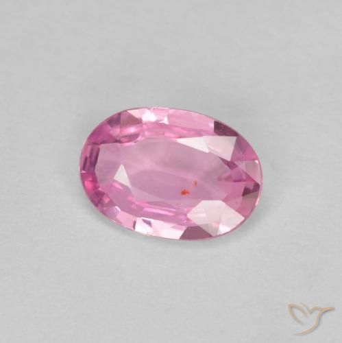 Saphir Rose vif naturelle ovale, 0.59 ct, VS