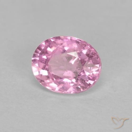 Saphir Rose pourpre royal très clair naturelle ovale, 0.53 ct, VS-SI