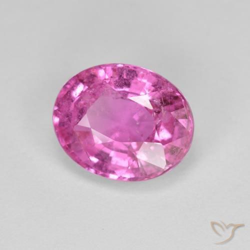 Saphir Rose intense naturelle ovale, 2.70 ct, VS